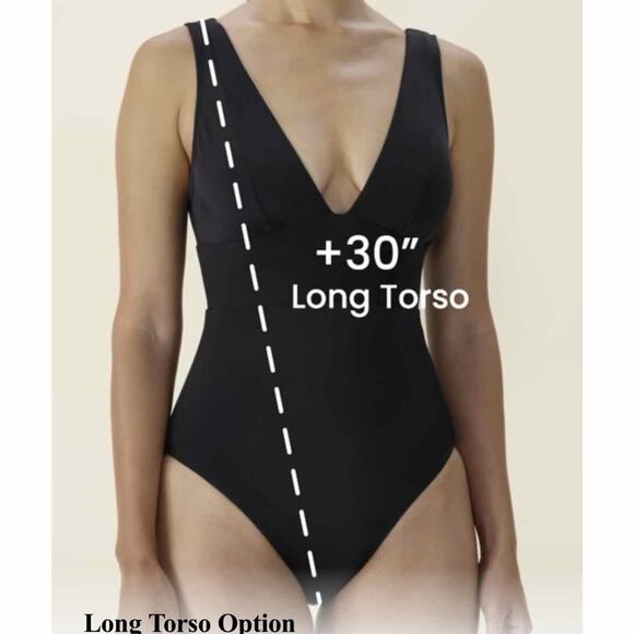 Andie Mykonos Small Long Torso Black One Piece Swimsuit LT - Picture 8 of 10